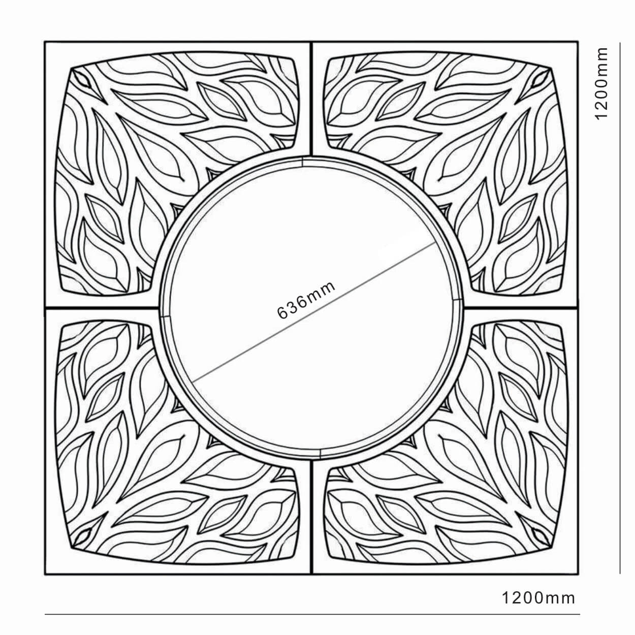 Приствольная решетка для дерева ZKING CRUST 1.2х1.2м Черная в Коврове фото