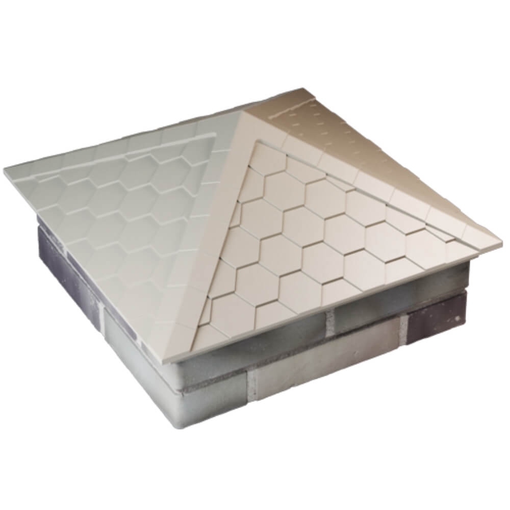 Колпак Zking Эверест Бежевый на столб 2х2 кирпича (535х535мм) Ковров фото