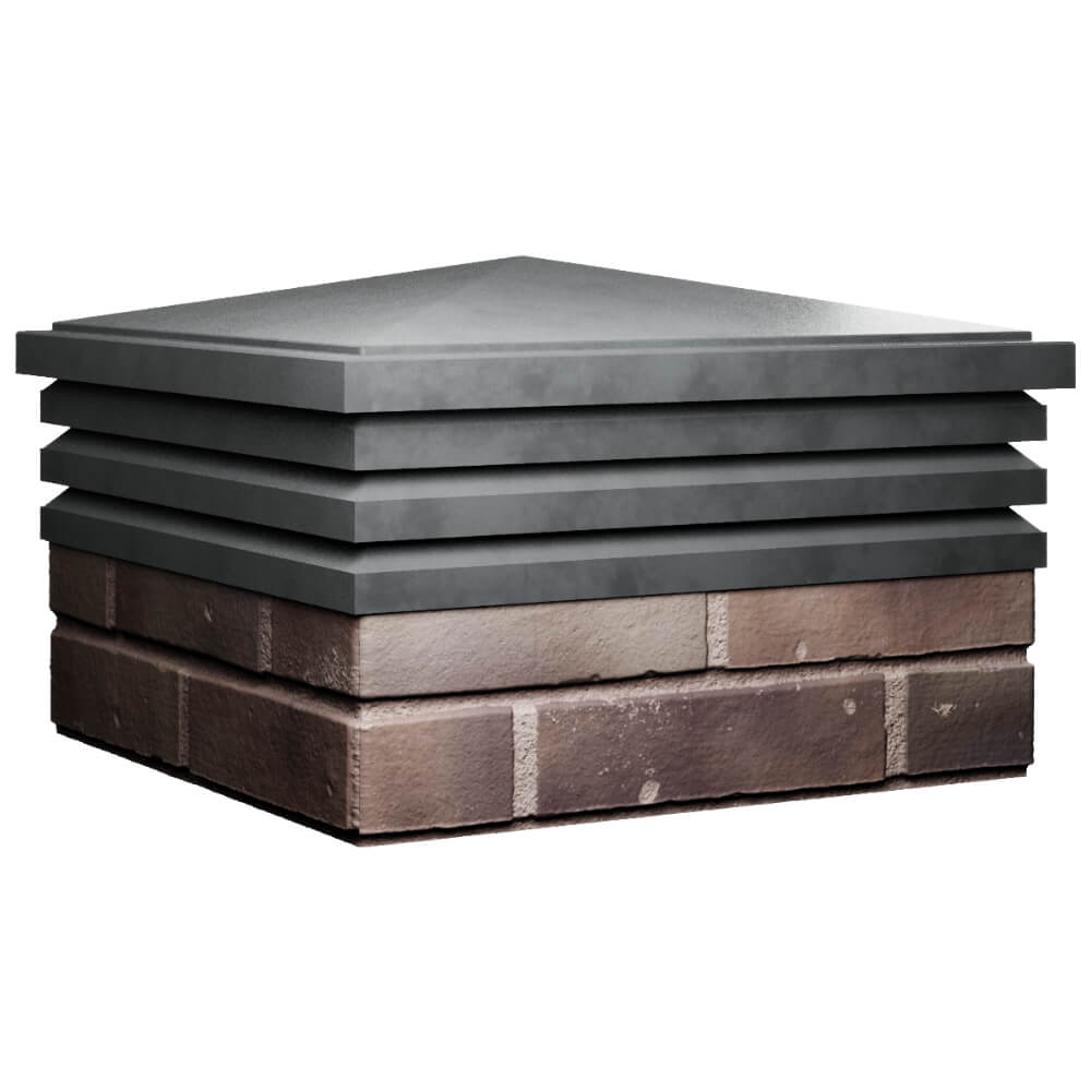 Колпак Zking Бона ХайТек Серый на столб 2х2 кирпича (513х513мм) в Коврове фото