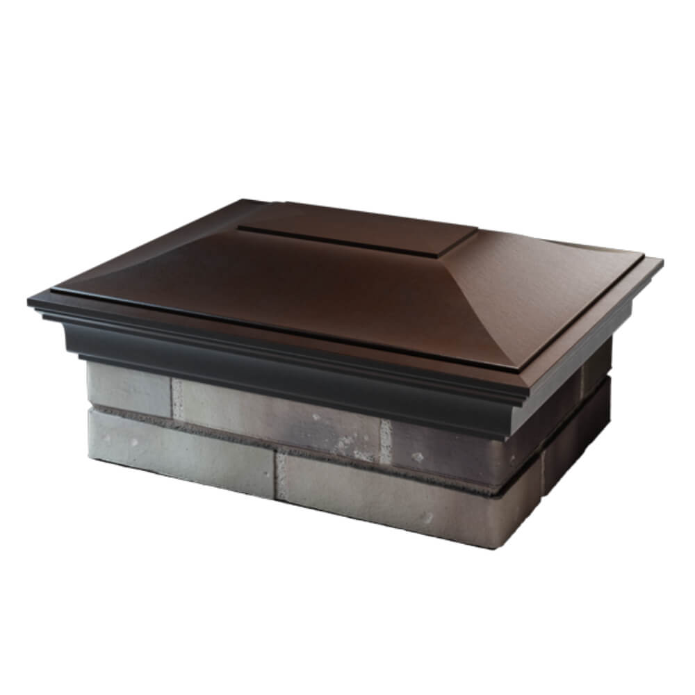 Колпак Zking Монблан Коричневый на столб 2х1.5 кирпича (515х385мм) в Коврове фото