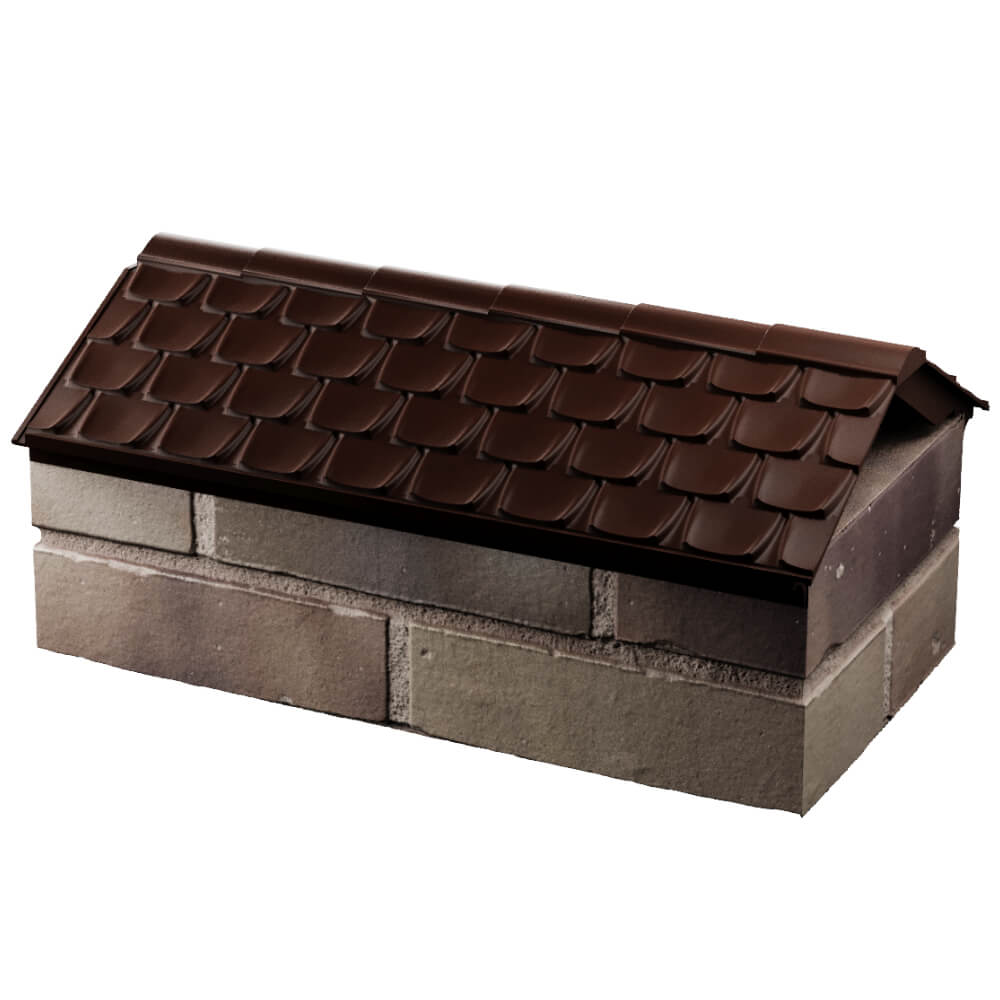 Парапет Zking Эльбрус Коричневый с посадкой на 1 кирпич (255мм) в Коврове фото