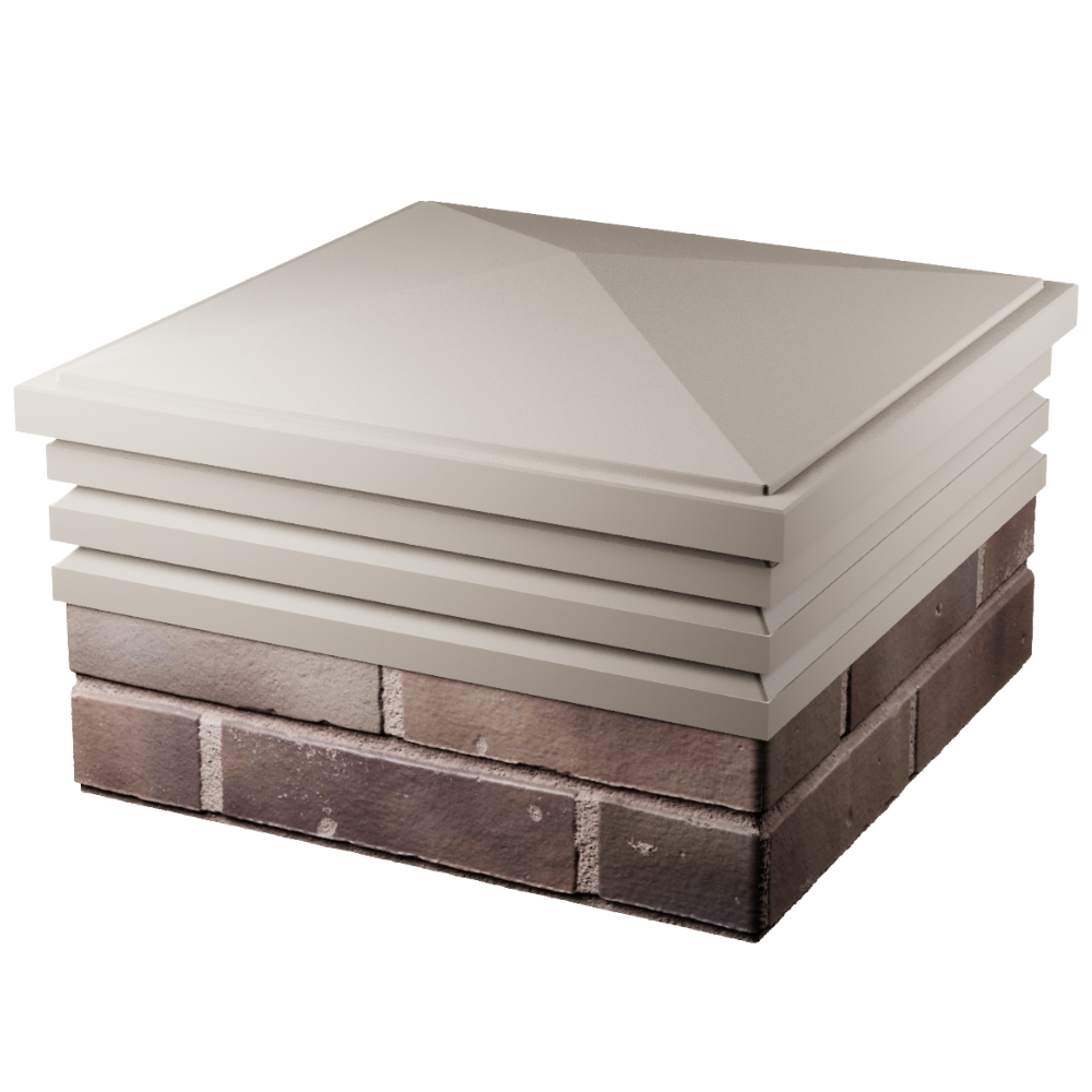 Колпак Zking Бона ХайТек Бежевый на столб 2х2 кирпича (513х513мм) в Коврове фото