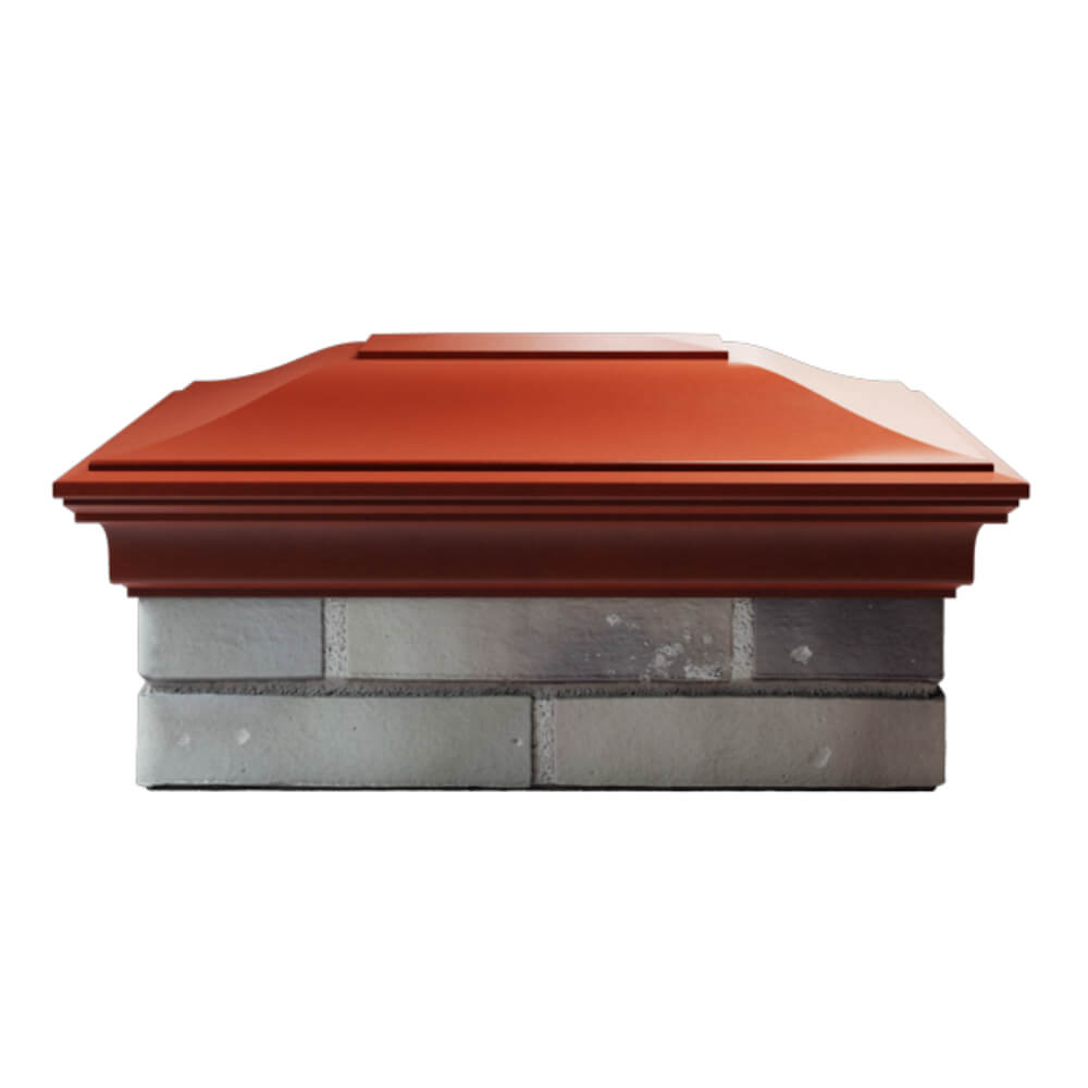 Колпак Zking Монблан Красный на столб 2х1.5 кирпича (515х385мм) в Коврове фото