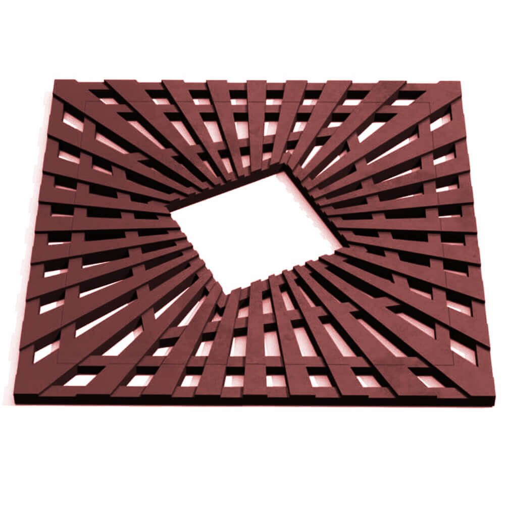 Приствольная решетка для дерева ZKING ATMOSPHERE 1.2х1.2м Коричневая Ковров фото