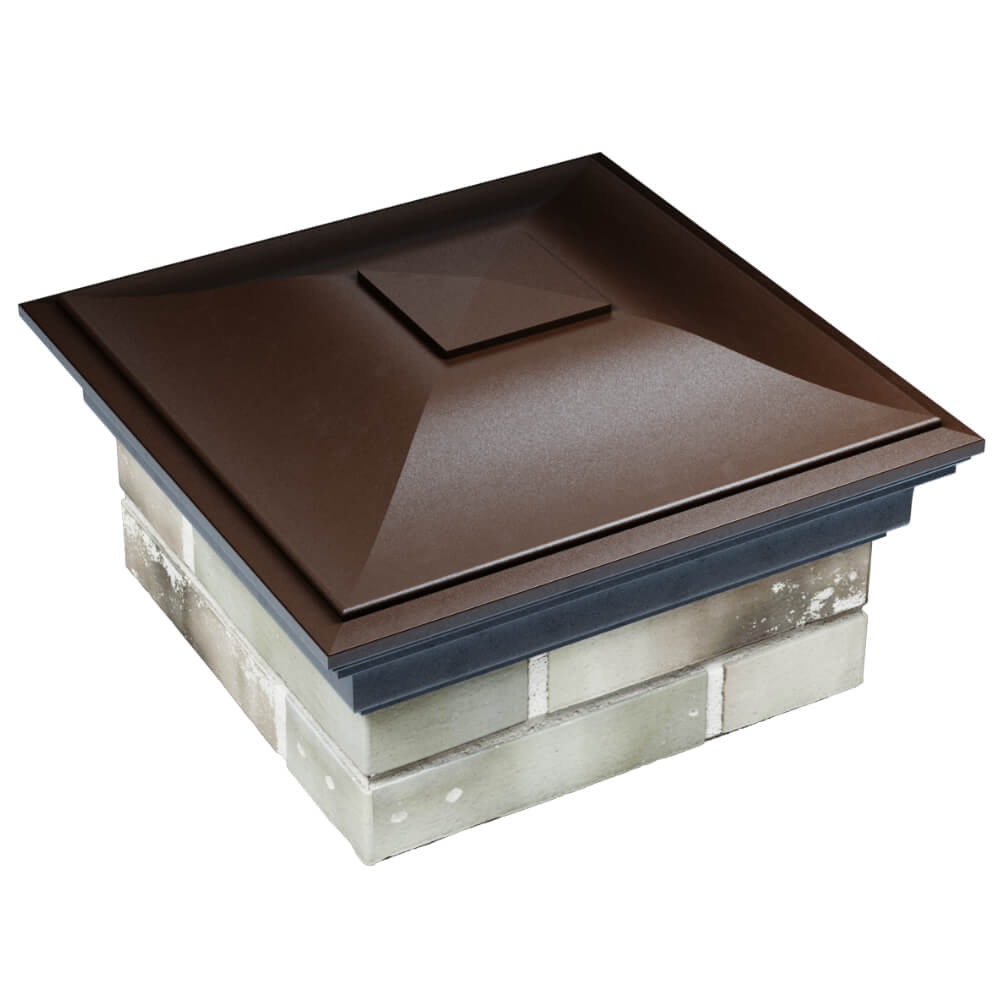 Колпак Zking Монблан Коричневый на столб 1.5х1.5 кирпича (385х385мм) в Коврове фото