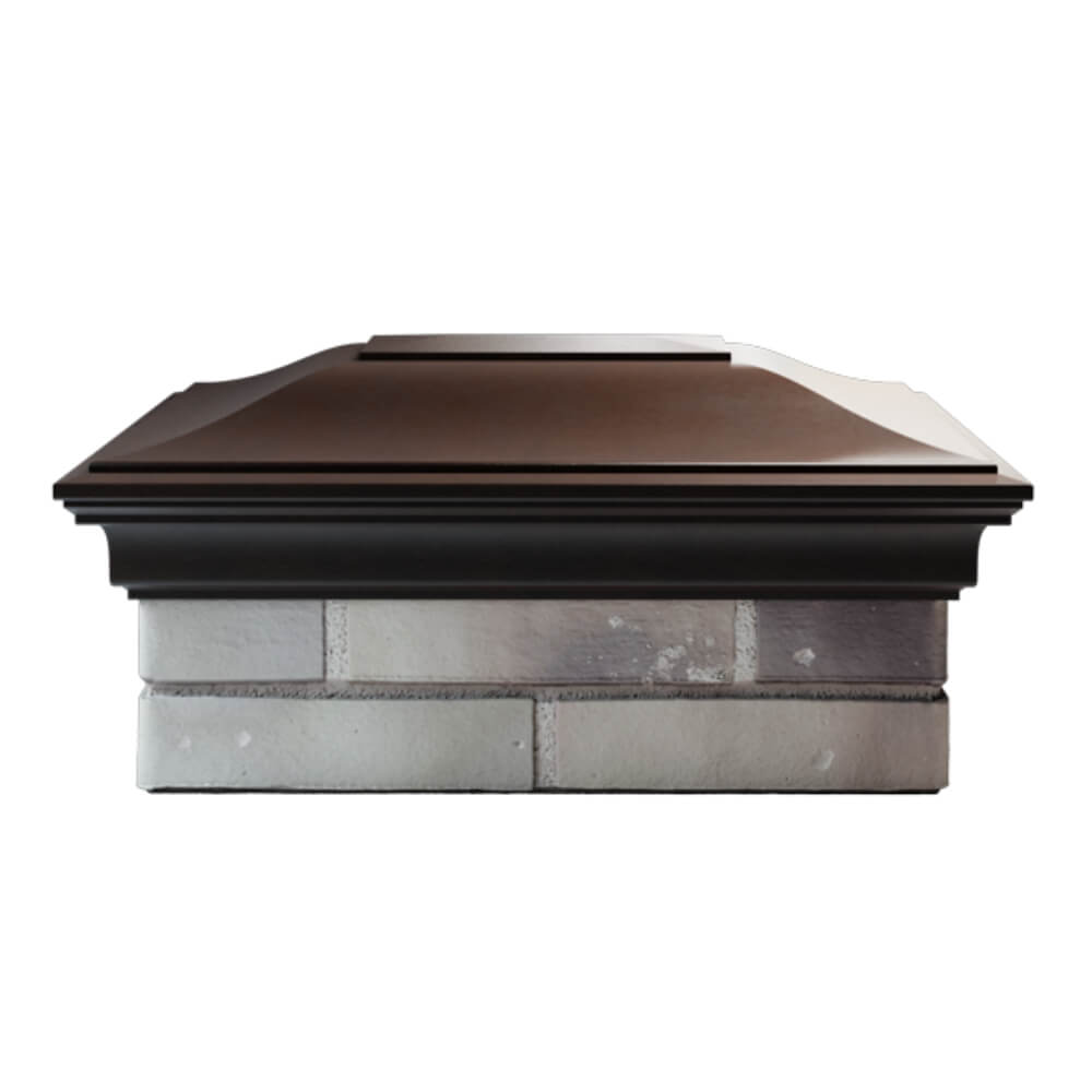 Колпак Zking Монблан Коричневый на столб 2х1.5 кирпича (515х385мм) в Коврове фото