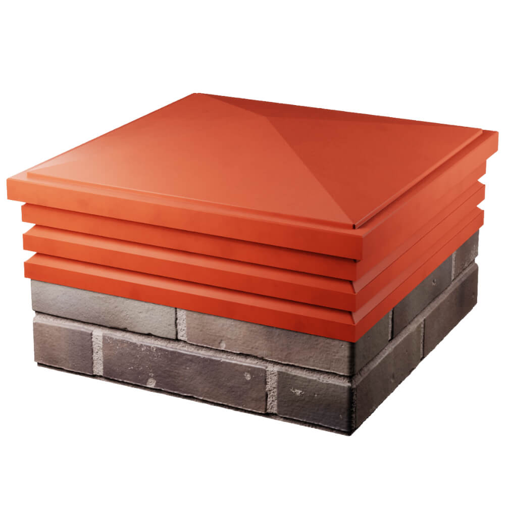 Колпак Zking Бона ХайТек Красный на столб 2х2 кирпича (513х513мм) в Коврове фото