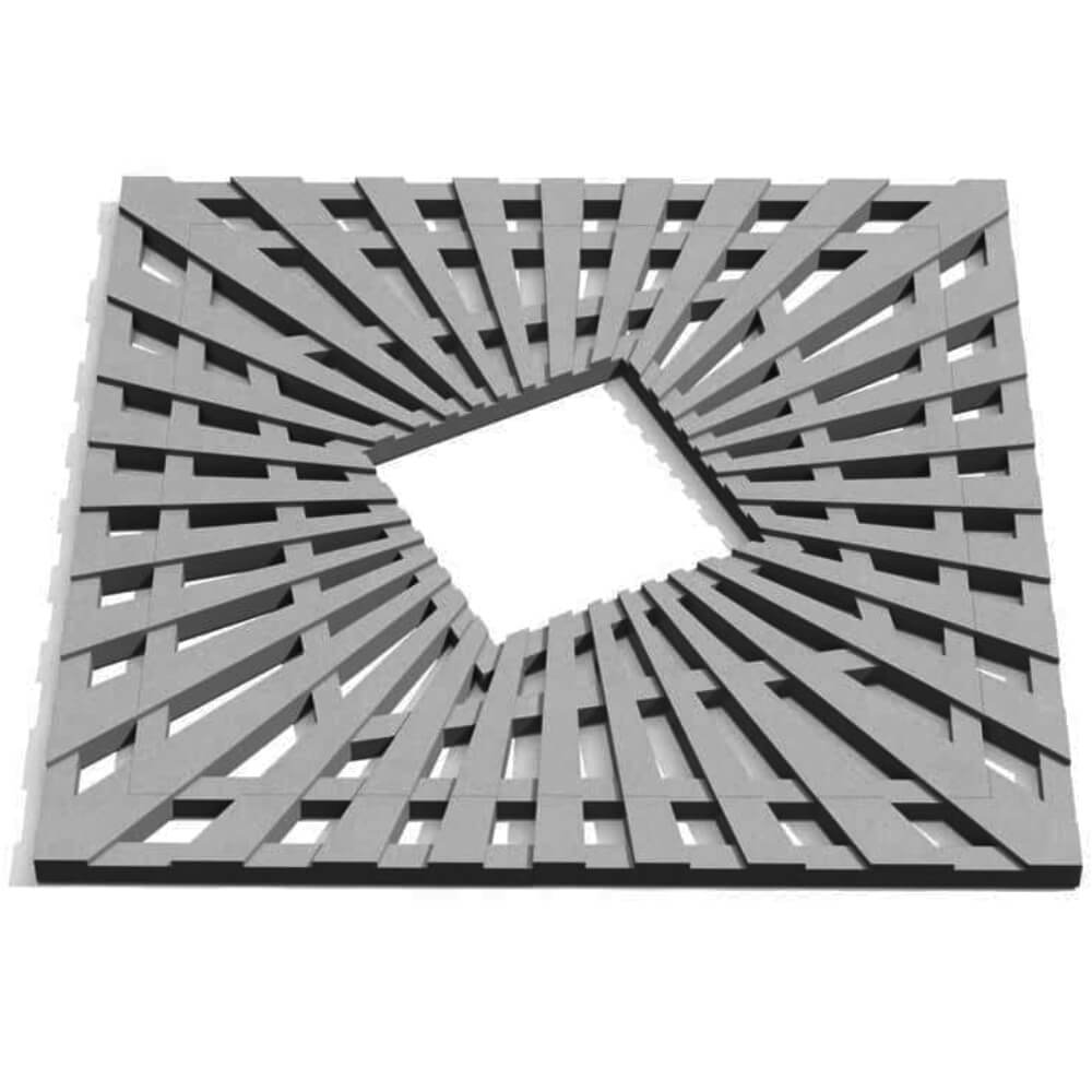 Приствольная решетка для дерева ZKING ATMOSPHERE 1.2х1.2м Серая Ковров фото