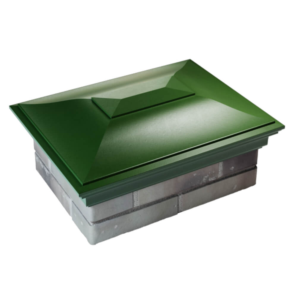 Колпак Zking Монблан Зеленый на столб 2х1.5 кирпича (515х385мм) Ковров фото