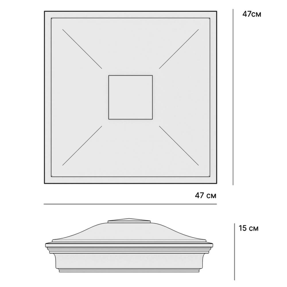 Колпак Zking Монблан Коричневый на столб 1.5х1.5 кирпича (385х385мм) в Коврове фото