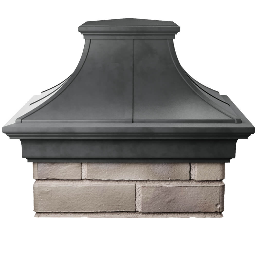 Колпак Zking Монблан Премиум Серый на столб 1.5х1.5 кирпича (385х385мм) Ковров фото