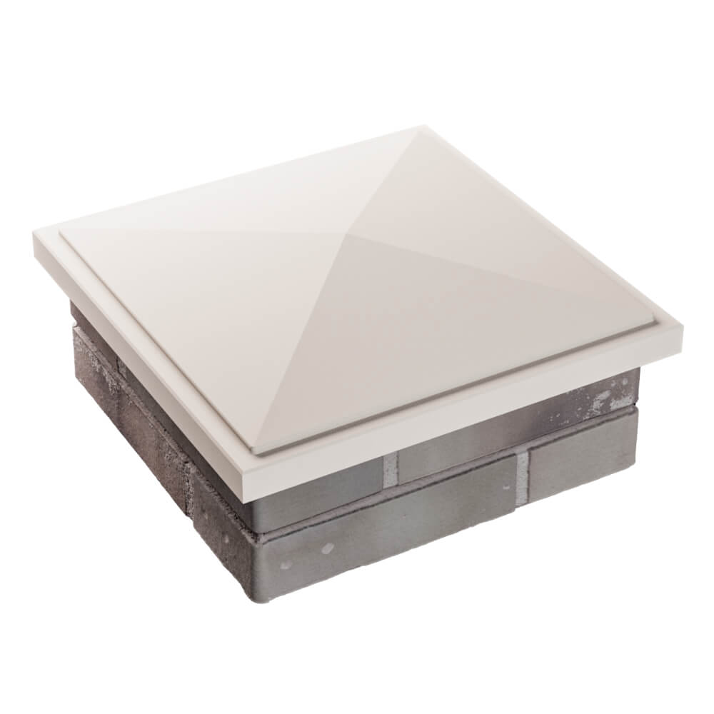 Колпак Zking БонаМоно Бежевый на столб 1.5х1.5 кирпича (385х385, 400х400мм) в Коврове фото