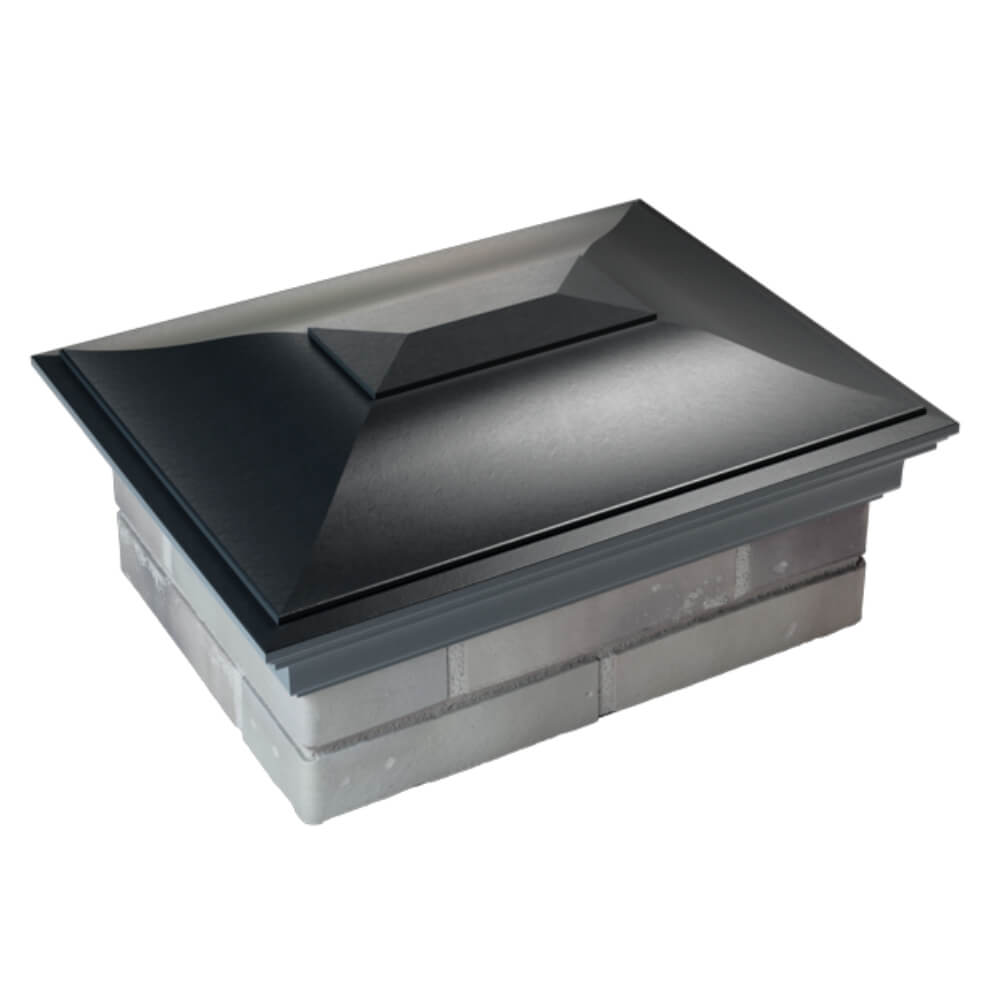 Колпак Zking Монблан Черный на столб 2х1.5 кирпича (515х385мм) Ковров фото