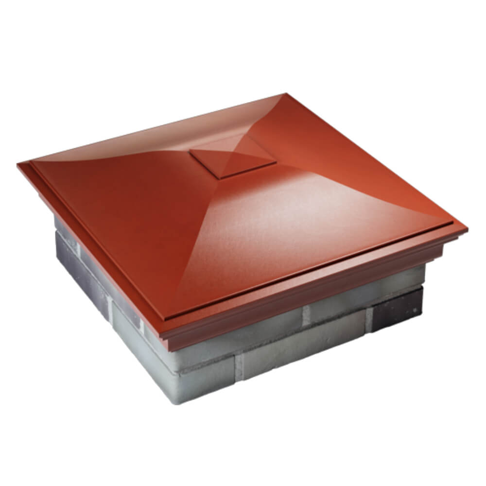 Колпак Zking Монблан Красный на столб 2х2 кирпича (515х515мм) Ковров фото