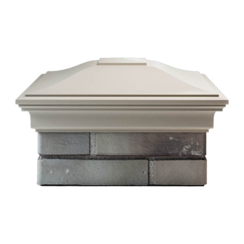 Колпак Zking Монблан Бежевый на столб 1.5х1.5 еврокирпича 0.7НФ (355х355мм) Ковров фото