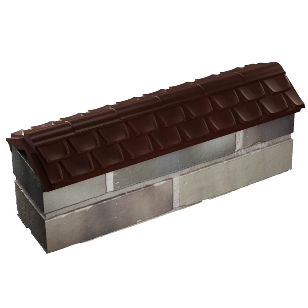 Парапет Zking Эльбрус Коричневый с посадкой на 0.5 кирпича (130мм) в Коврове фото
