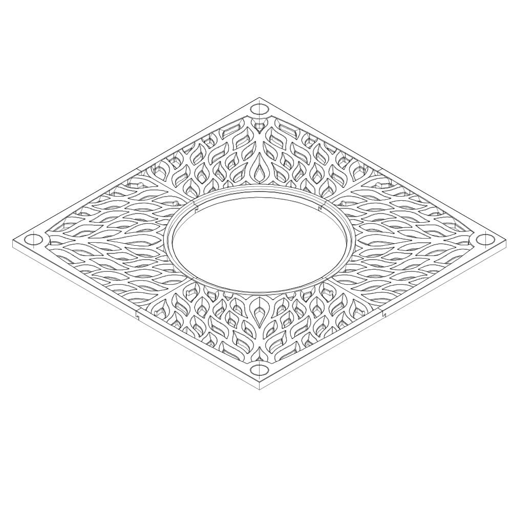 Приствольная решетка для дерева ZKING CRUST 2х2м Черная в Коврове фото