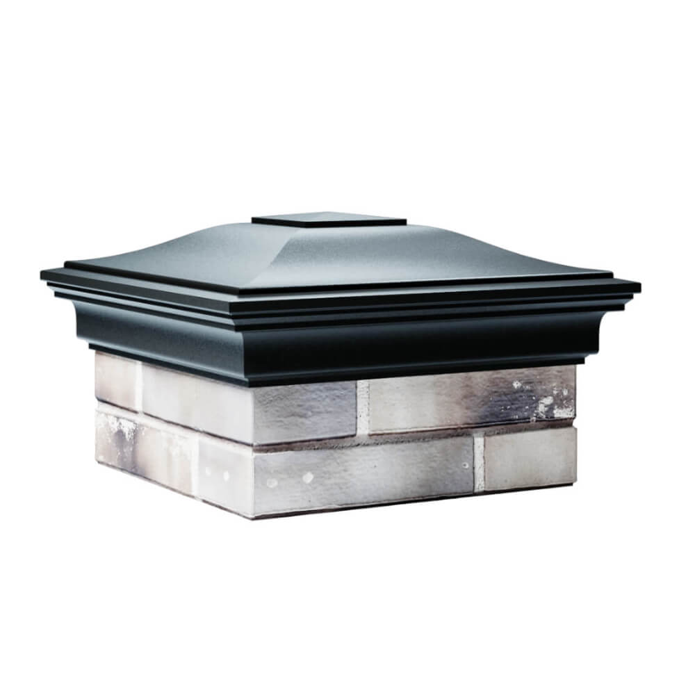 Колпак Zking Монблан Черный на столб 1.5х1.5 еврокирпича 0.7НФ (355х355мм) в Коврове фото