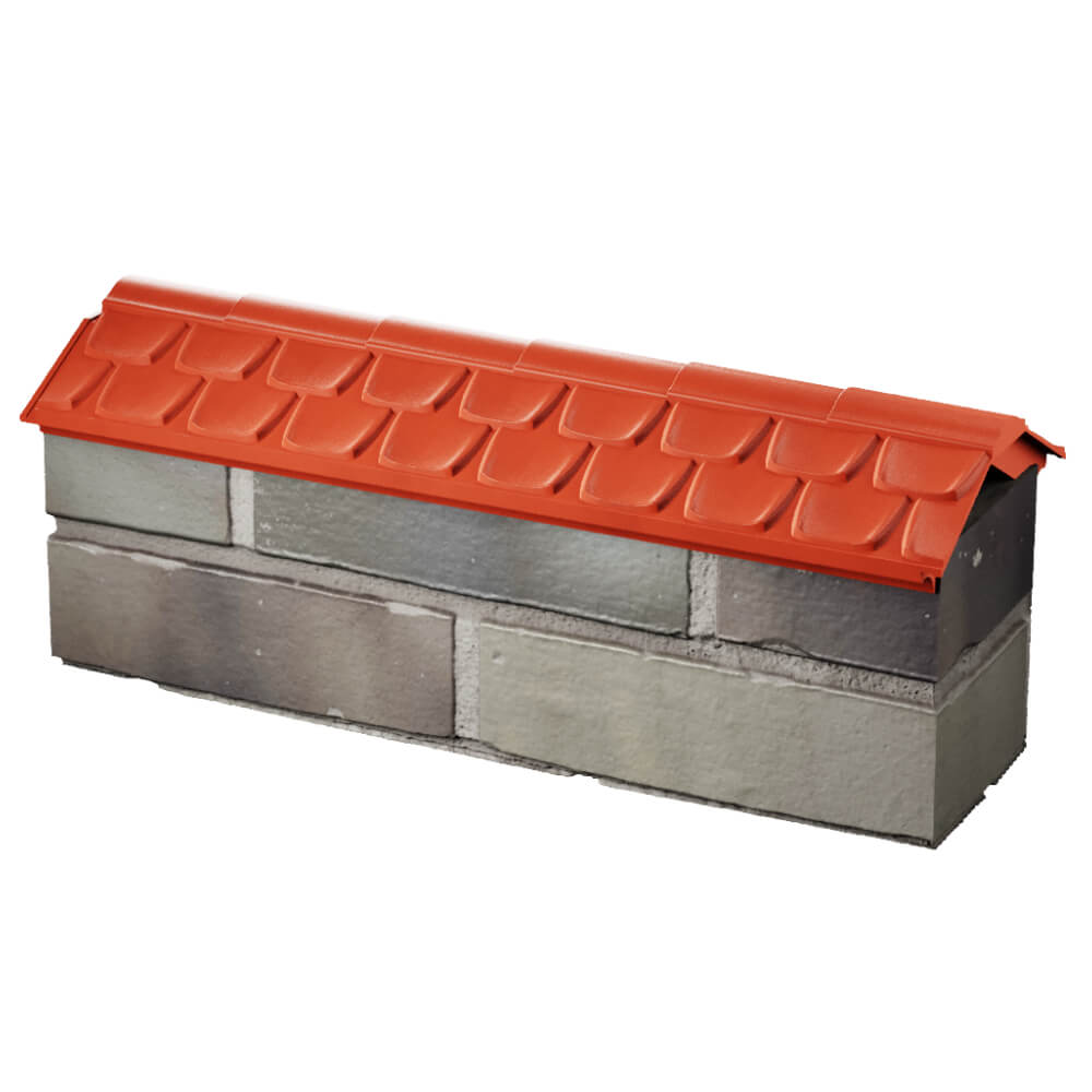 Парапет Zking Эльбрус Красный с посадкой на 0.5 кирпича (130мм) в Коврове фото