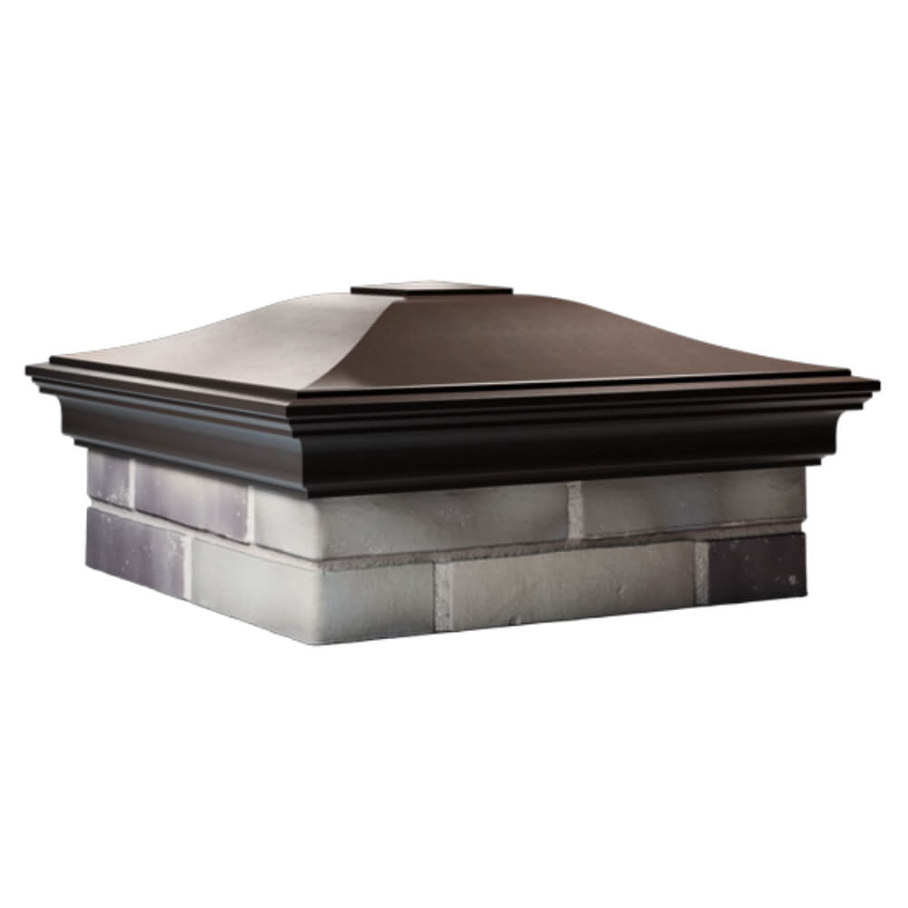 Колпак Zking Монблан Коричневый на столб 2х2 кирпича (515х515мм) в Коврове фото