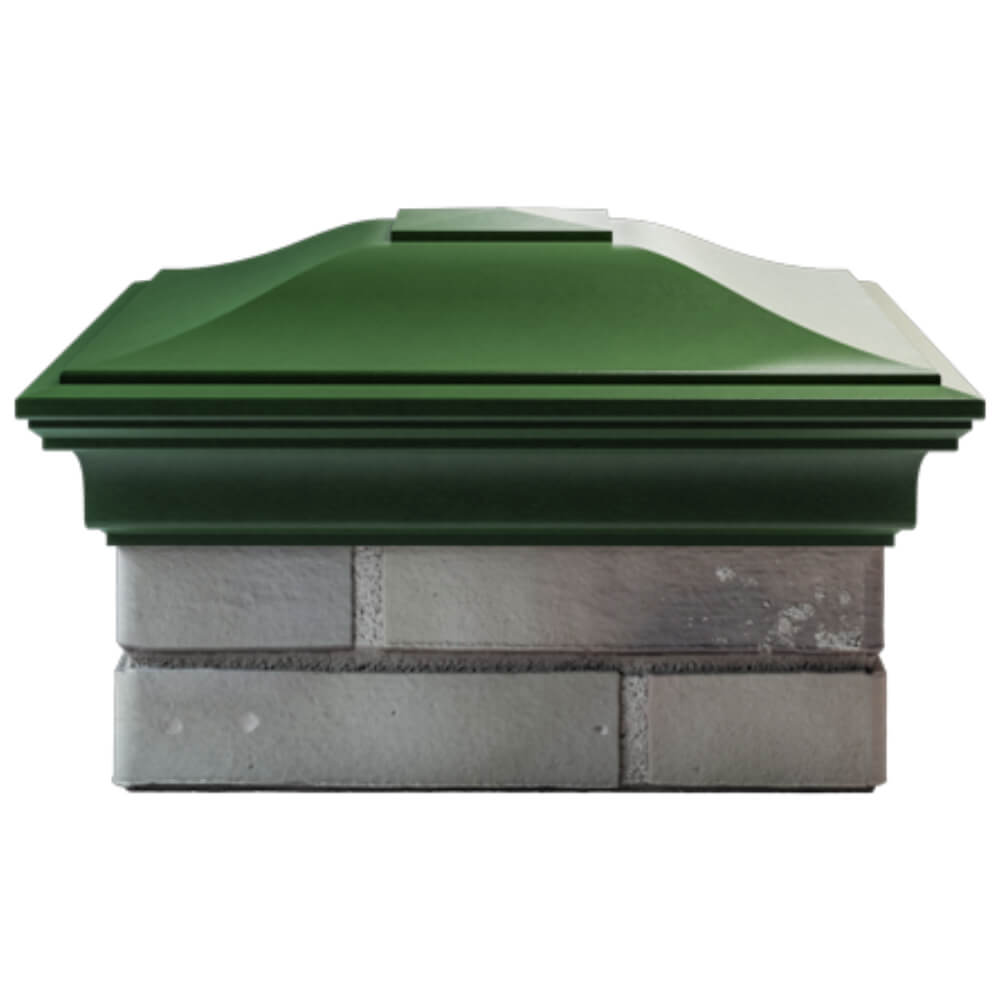 Колпак Zking Монблан Зеленый на столб 1.5х1.5 кирпича (385х385мм) Ковров фото