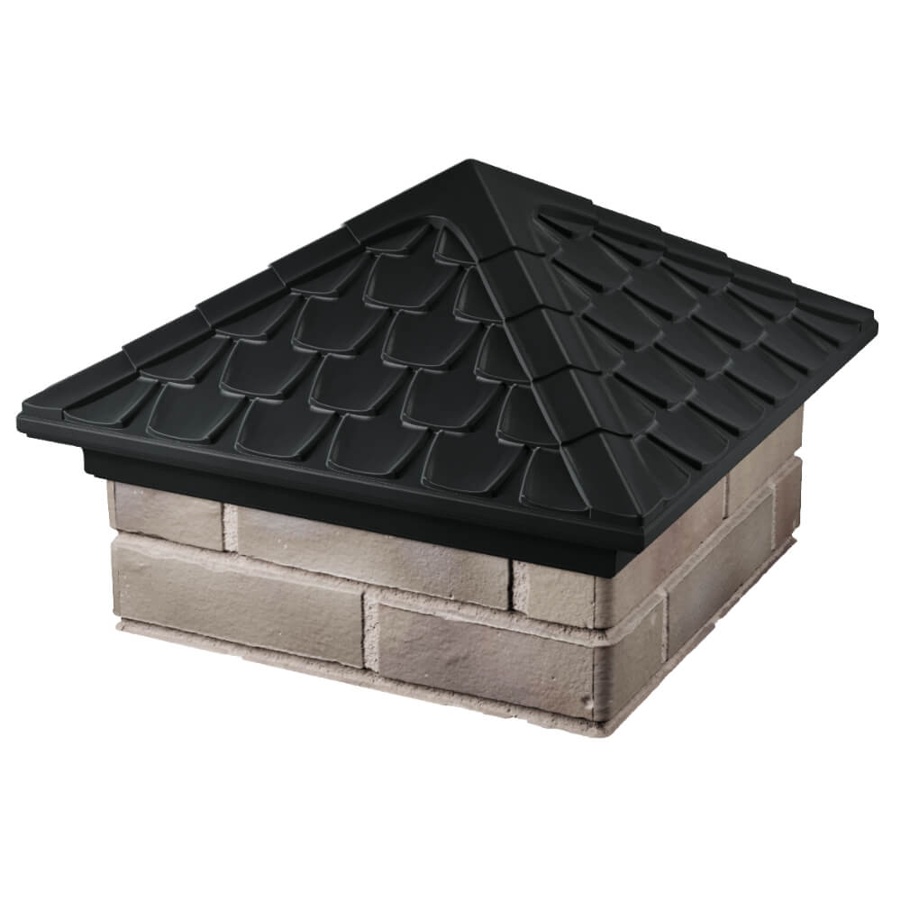 Колпак Zking Эльбрус Черный на столб 1.5х1.5 кирпича (385х385мм) в Коврове фото