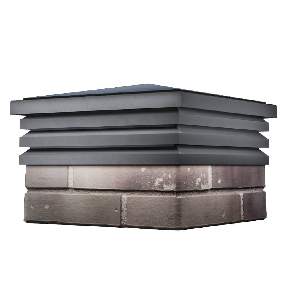 Колпак Zking Бона ХайТек Серый на столб 1.5х1.5 кирпича (385х385мм) в Коврове фото