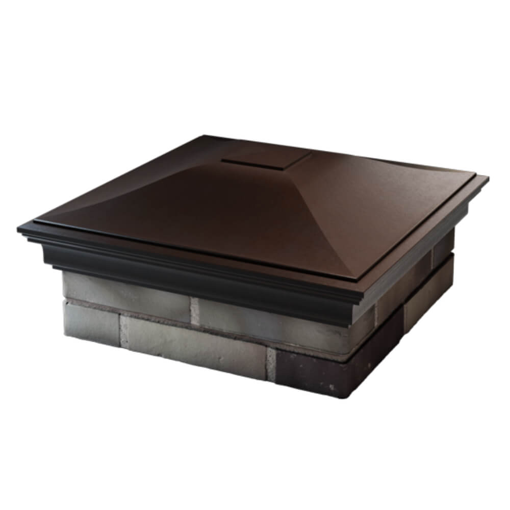 Колпак Zking Монблан Коричневый на столб 2х2 кирпича (515х515мм) в Коврове фото