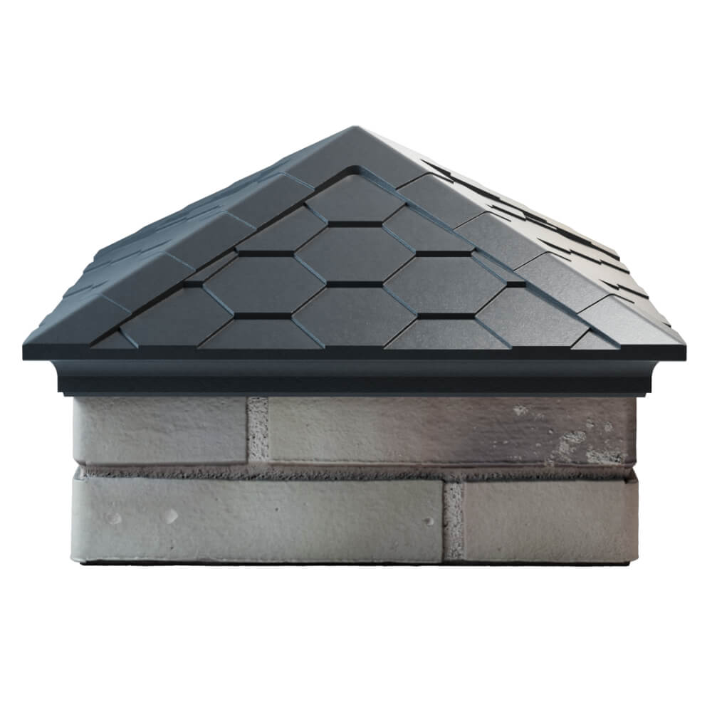 Колпак Zking Эверест Серый на столб 1.5х1.5 кирпича (390х390мм) Ковров фото