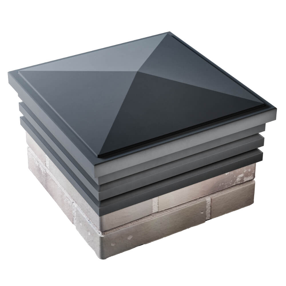 Колпак Zking Бона ХайТек Серый на столб 1.5х1.5 кирпича (385х385мм) в Коврове фото