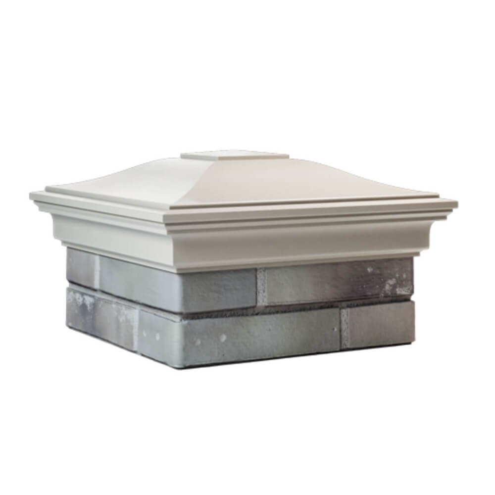 Колпак Zking Монблан Бежевый на столб 1.5х1.5 еврокирпича 0.7НФ (355х355мм) в Коврове фото