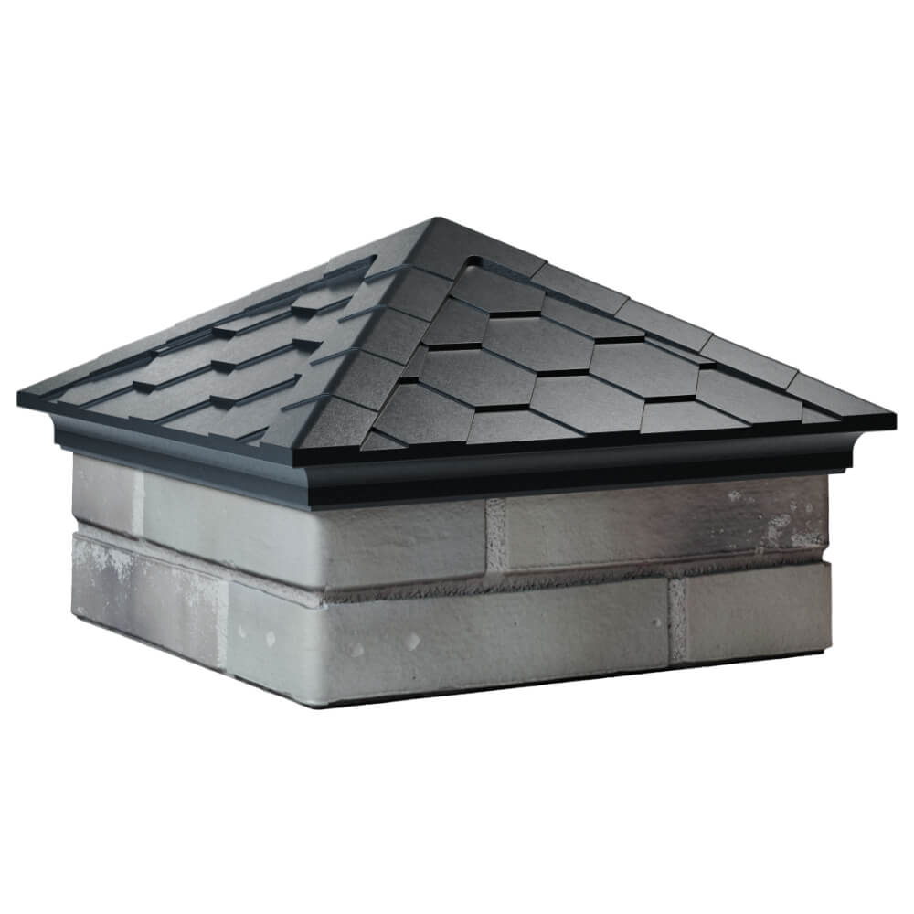 Колпак Zking Эверест Черный на столб 1.5х1.5 кирпича (390х390мм) в Коврове фото