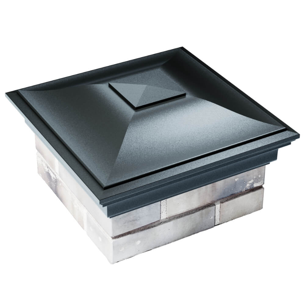 Колпак Zking Монблан Черный на столб 1.5х1.5 кирпича (385х385мм) в Коврове фото