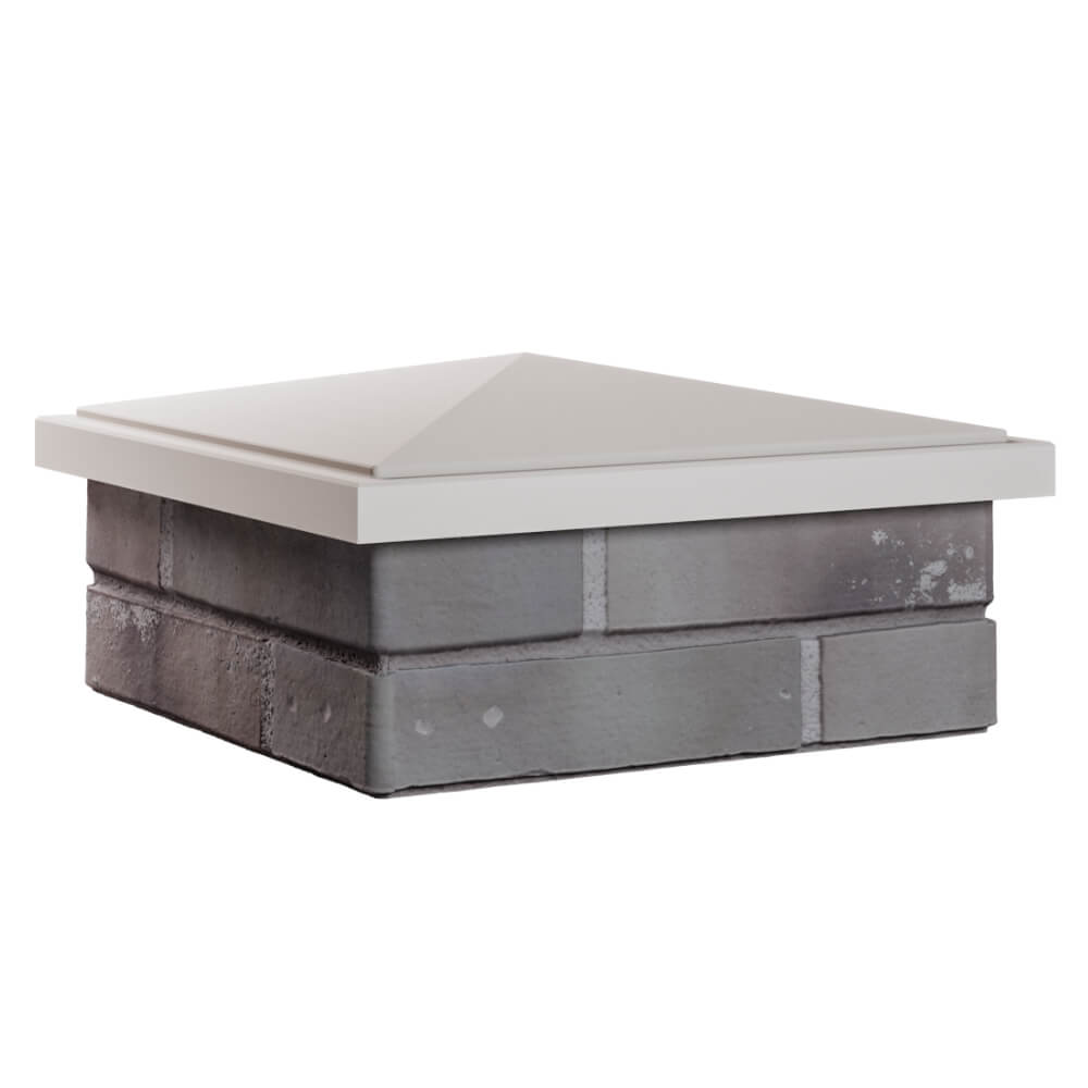 Колпак Zking БонаМоно Бежевый на столб 1.5х1.5 кирпича (385х385, 400х400мм) в Коврове фото