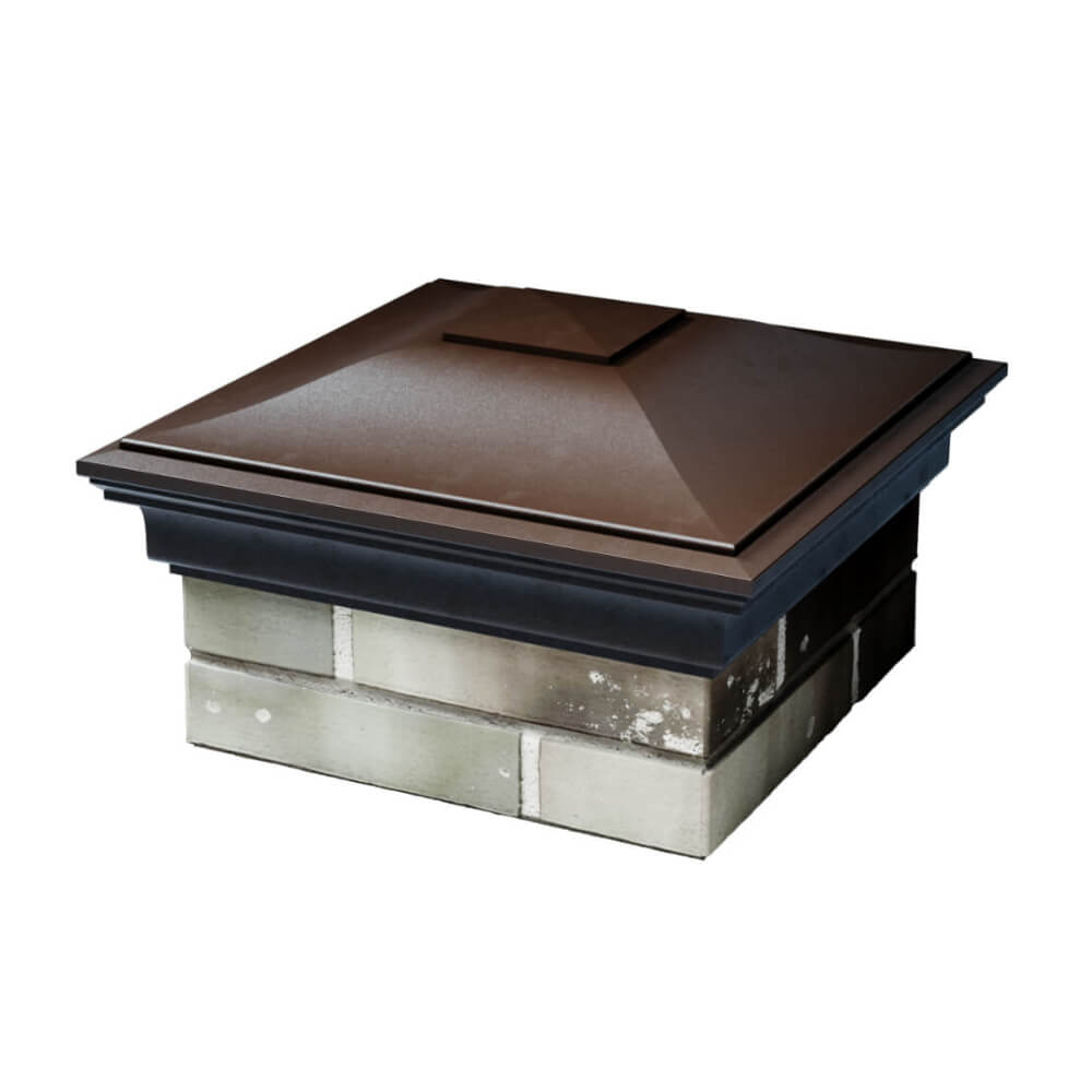 Колпак Zking Монблан Коричневый на столб 1.5х1.5 еврокирпича 0.7НФ (355х355мм) в Коврове фото