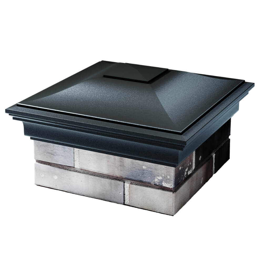 Колпак Zking Монблан Черный на столб 1.5х1.5 кирпича (385х385мм) в Коврове фото