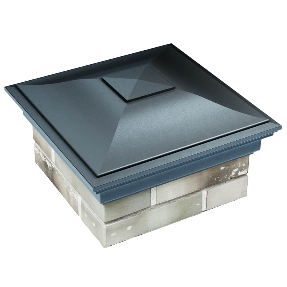 Колпак Zking Монблан Серый на столб 1.5х1.5 кирпича (385х385мм) в Коврове фото