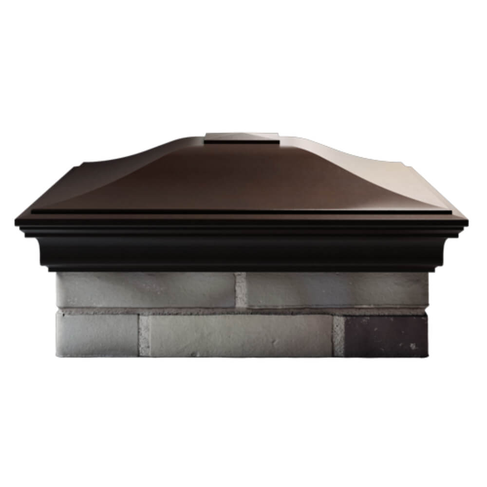Колпак Zking Монблан Коричневый на столб 2х2 кирпича (515х515мм) в Коврове фото