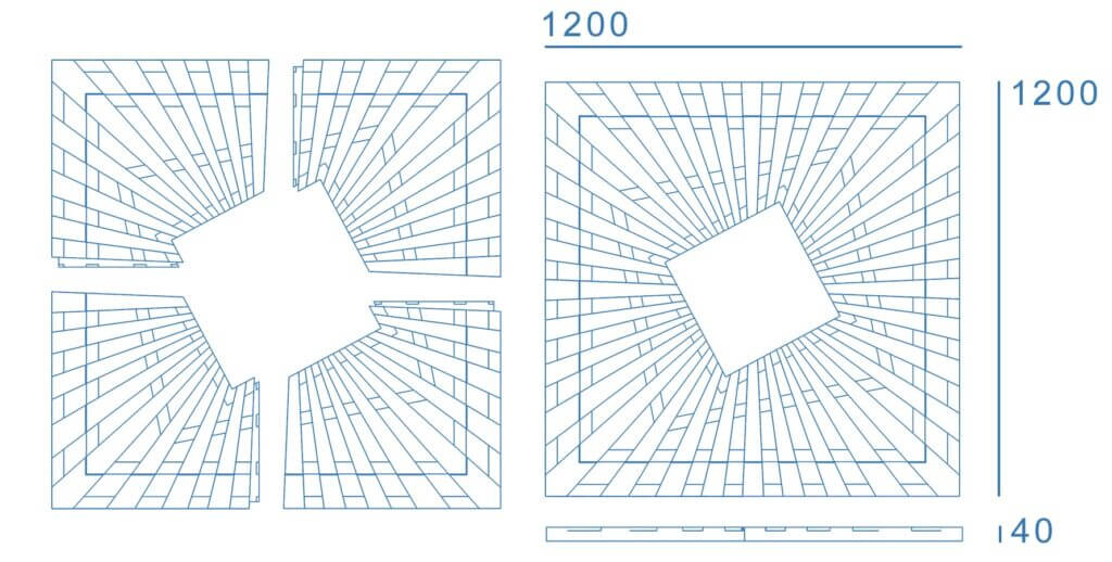 Приствольная решетка для дерева ZKING ATMOSPHERE 1.2х1.2м Черная в Коврове фото