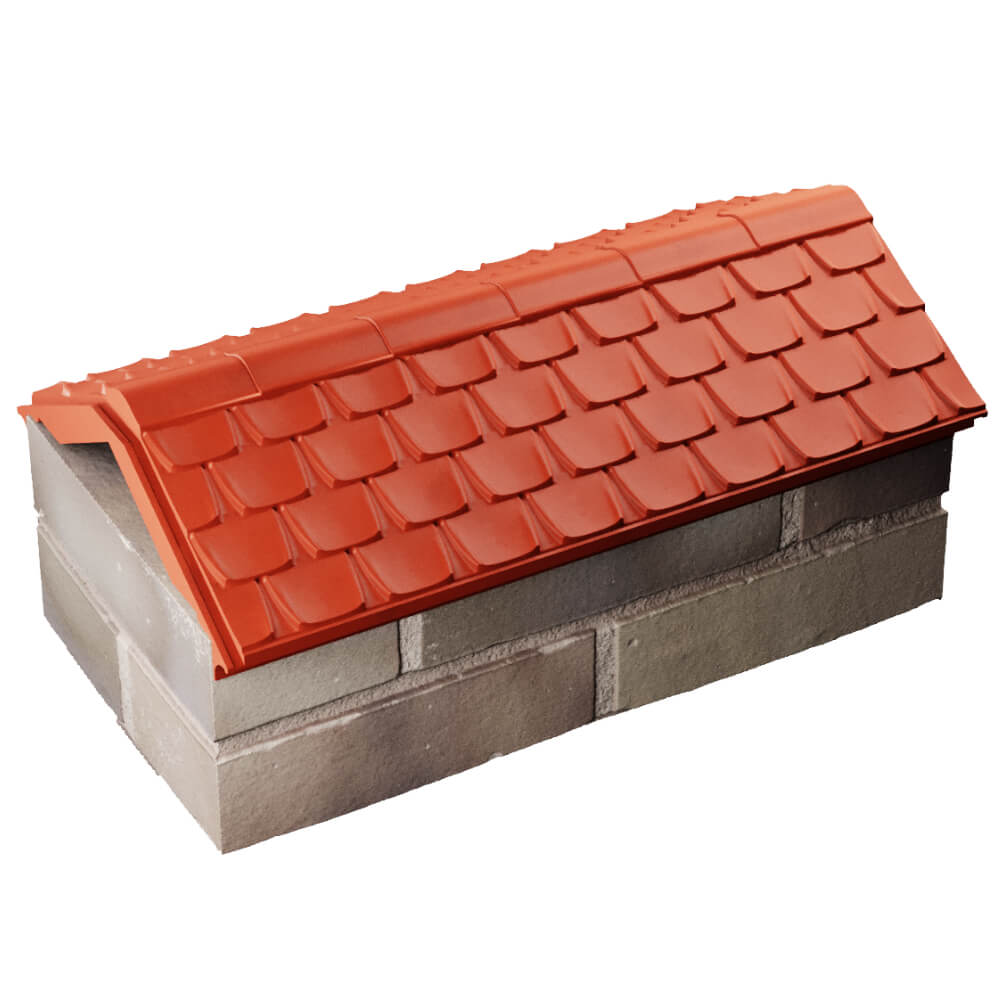 Парапет Zking Эльбрус Красный с посадкой на 1 кирпич (255мм) в Коврове фото