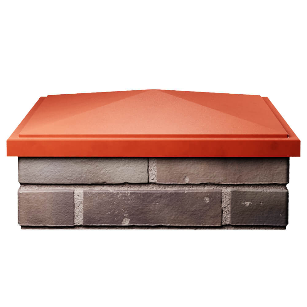 Колпак Zking БонаМоно Красный на столб 2х2 кирпича (515х515, 530х530мм) Ковров фото