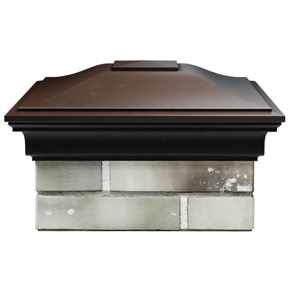 Колпак Zking Монблан Коричневый на столб 1.5х1.5 кирпича (385х385мм) Ковров фото