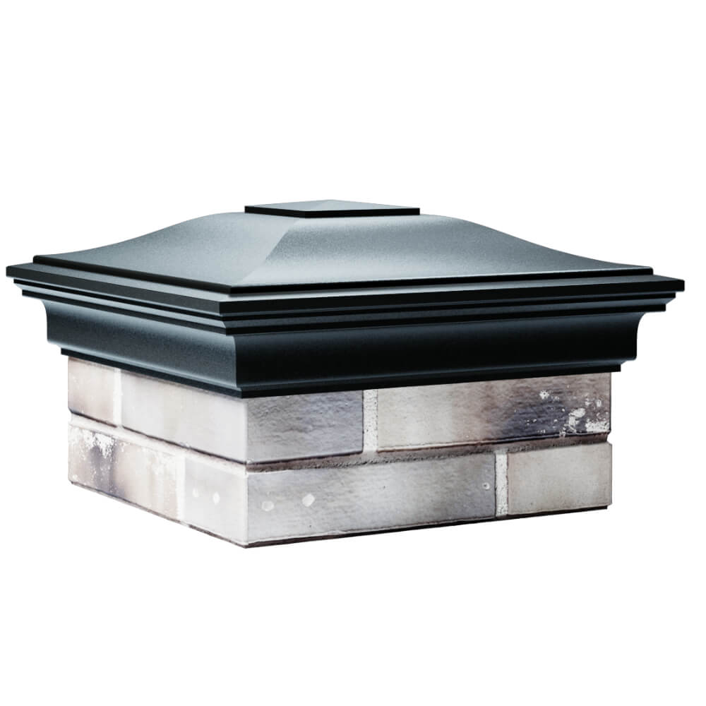 Колпак Zking Монблан Черный на столб 1.5х1.5 кирпича (385х385мм) в Коврове фото