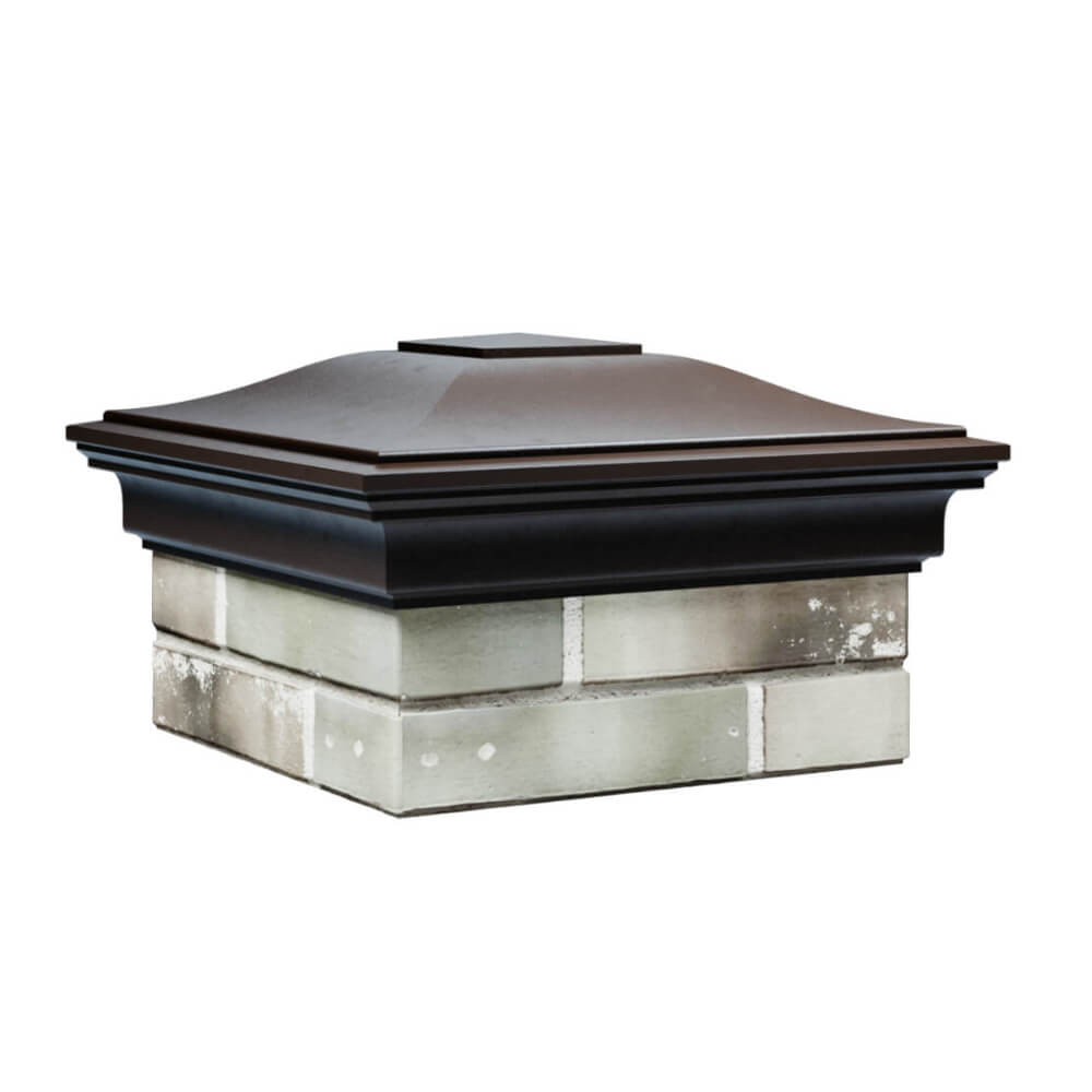 Колпак Zking Монблан Коричневый на столб 1.5х1.5 еврокирпича 0.7НФ (355х355мм) в Коврове фото