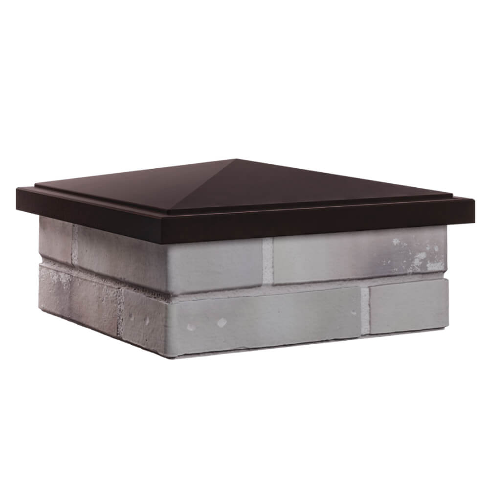 Колпак Zking БонаМоно Коричневый на столб 1.5х1.5 кирпича (385х385, 400х400мм) в Коврове фото