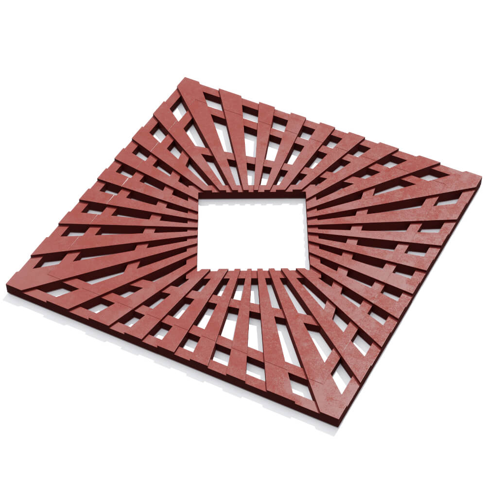 Приствольная решетка для дерева ZKING ATMOSPHERE 1.2х1.2м Красная в Коврове фото