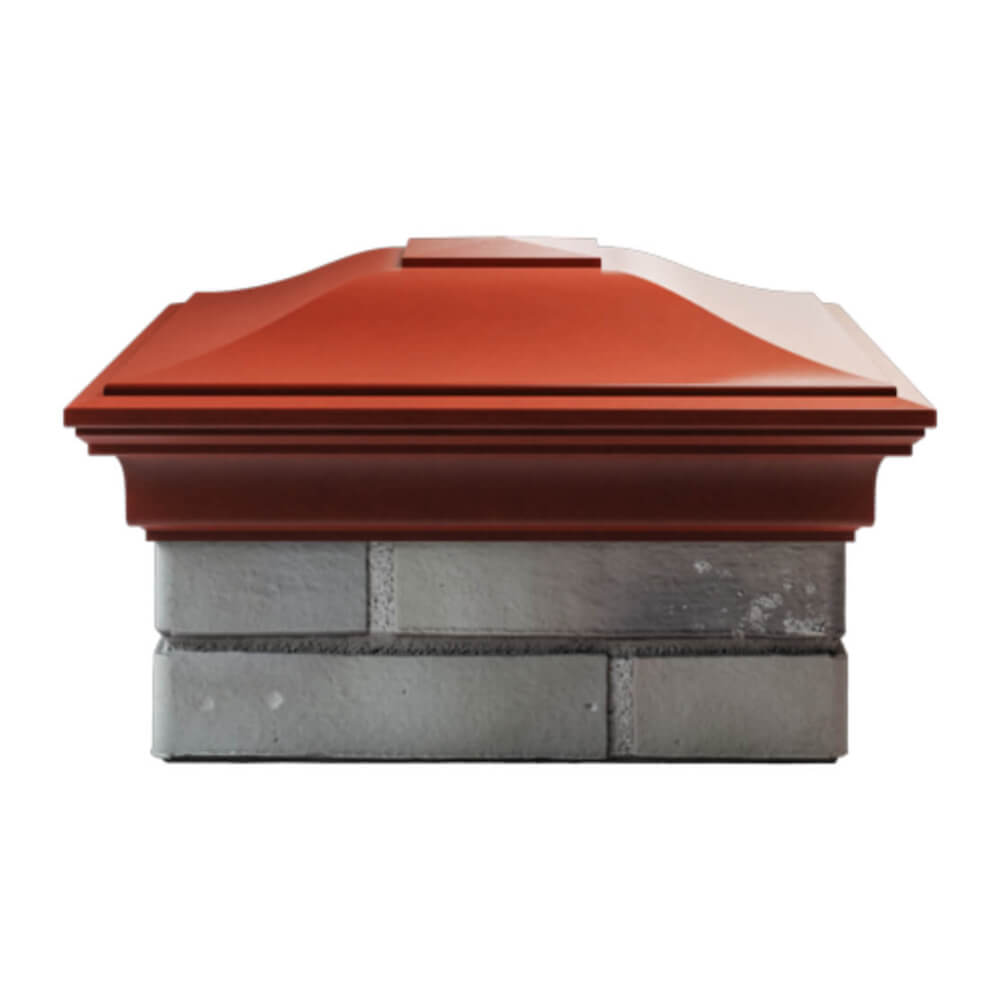 Колпак Zking Монблан Красный на столб 1.5х1.5 еврокирпича 0.7НФ (355х355мм) Ковров фото