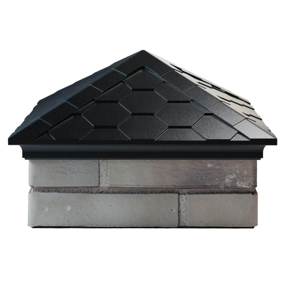 Колпак Zking Эверест Черный на столб 1.5х1.5 кирпича (390х390мм) Ковров фото