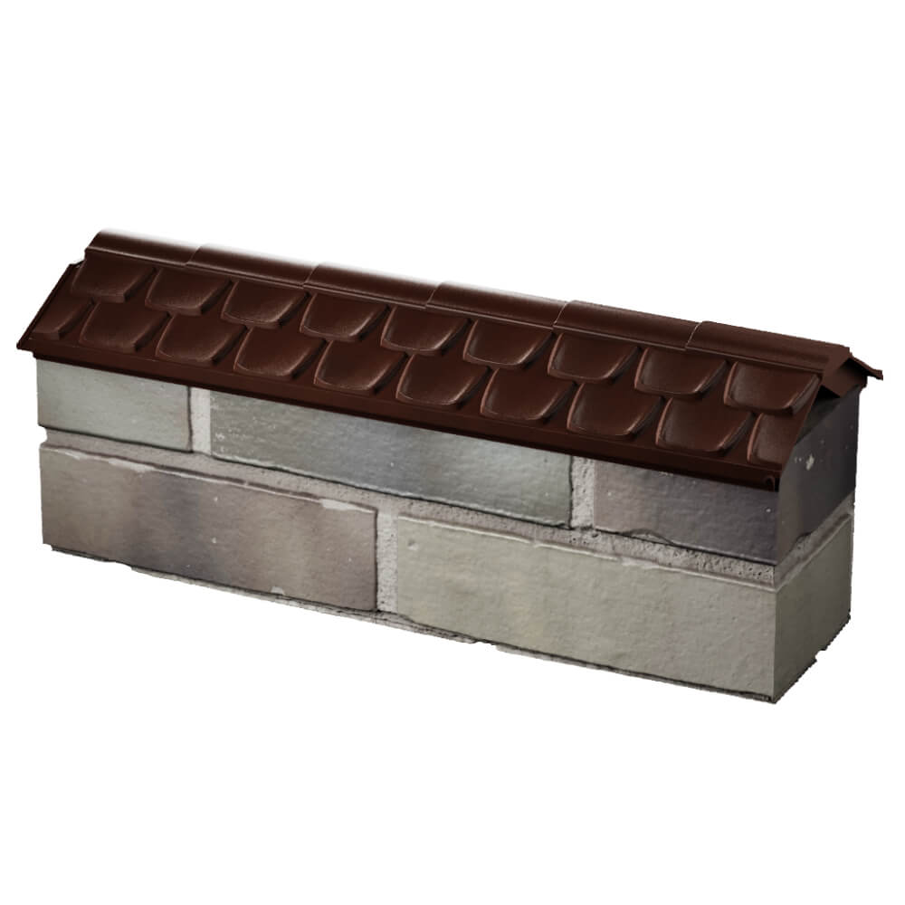 Парапет Zking Эльбрус Коричневый с посадкой на 0.5 кирпича (130мм) в Коврове фото