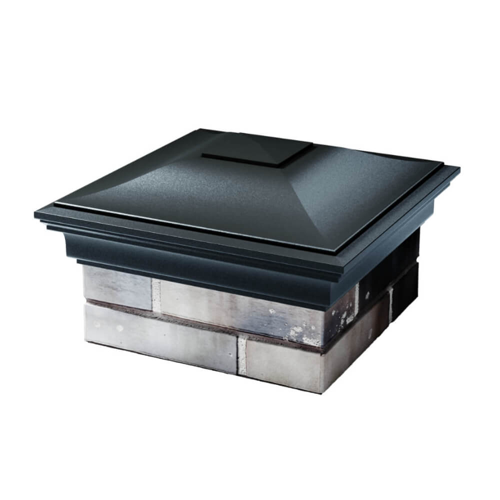 Колпак Zking Монблан Черный на столб 1.5х1.5 еврокирпича 0.7НФ (355х355мм) в Коврове фото